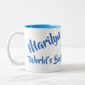 世界の演劇をパーソナライズ最高の先生 ツートーンマグカップ (左)