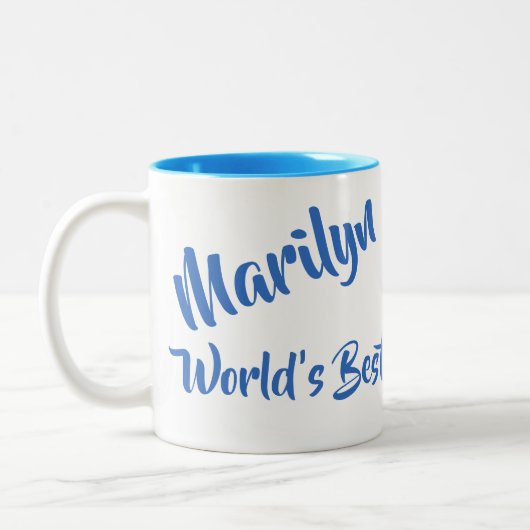 世界の演劇をパーソナライズ最高の先生 ツートーンマグカップ (左)