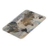 世界の灰色の石の地図 マグネット (左側)