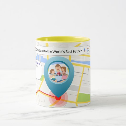 世界の父コーヒーマグ最高のへの道順 マグカップ (中央)