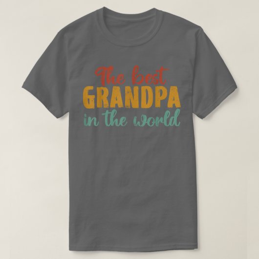 世界の父最高のの日におじいさんを繕う Tシャツ (デザイン正面)