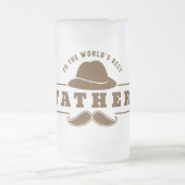 世界の父最高のフロステッドグラスビアマグ フロストグラスビールジョッキ (中央)