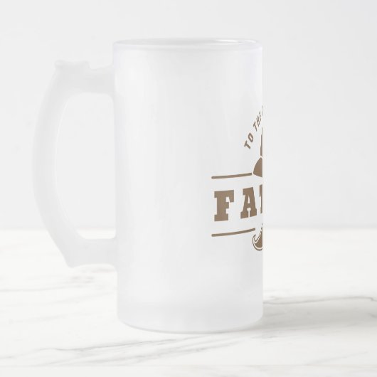 世界の父最高のフロステッドグラスビアマグ フロストグラスビールジョッキ (左)