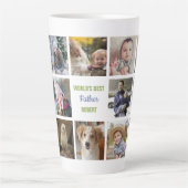 世界の父最高の名Instagram Photo Collage カフェラテマグ (正面)