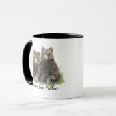 世界の父最高の、水の色が可愛いクマ マグカップ (正面左)