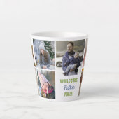 世界の父親インスタグラ最高のムの写真のコラージュ名 カフェラテマグ (正面)