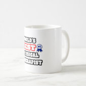 世界の物理最高の的セラピスト コーヒーマグカップ (正面右)