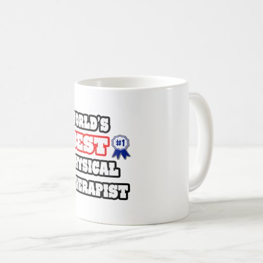 世界の物理最高の的セラピスト コーヒーマグカップ (正面右)