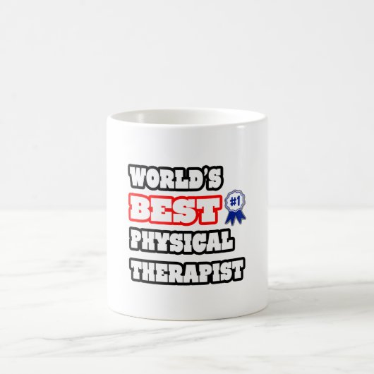 世界の物理最高の的セラピスト コーヒーマグカップ (中央)