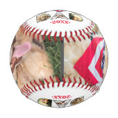 世界の犬のパパ最高の引用文、フォトコラージュ犬の恋人 野球ボール (正面)