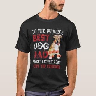 世界の犬の最高のパパへHappy Father's Day 3 Tシャツ