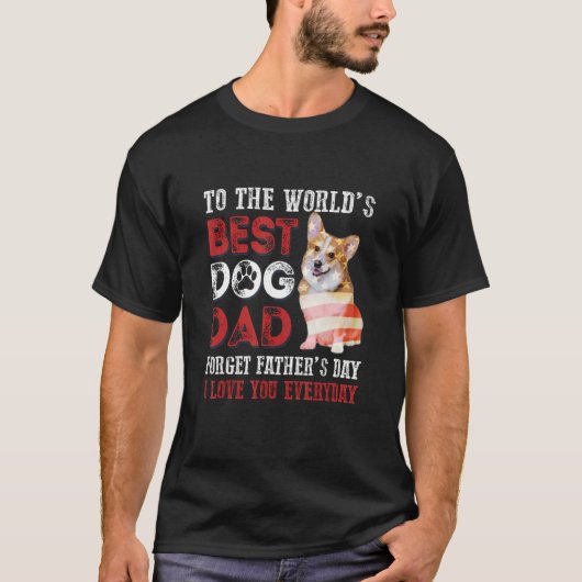 世界の犬の最高のパパへHappy Father's Day 5 Tシャツ (正面)