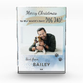 世界の犬の最高のパパクリスマスフォトブロック フォトブロック (正面)