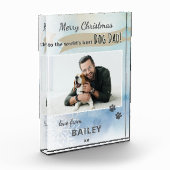 世界の犬の最高のパパクリスマスフォトブロック フォトブロック (左)