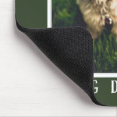 世界の犬の最高のパパポートがフォトグリーンをプリント マウスパッド (コーナー)