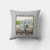 世界の犬の最高のパパポートがペットのフォトグレーをプリント クッション (裏面)