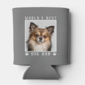 世界の犬の最高のパパポートがペットのフォトグレーをプリント 缶クーラー (裏面)