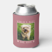 世界の犬の最高の母の手が写真のバラの金ゴールドを印刷 缶クーラー (缶正面)
