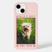 世界の犬の最高の母の手が写真のバラの金ゴールドを印刷 Case-Mate iPhoneケース (裏面)
