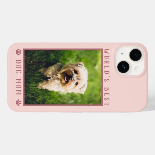 世界の犬の最高の母の手が写真のバラの金ゴールドを印刷 Case-Mate iPhoneケース (裏面 (横))