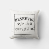 世界の犬の白最高の色用に予約されている クッション (正面)