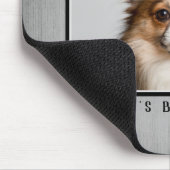 世界の犬最高ののパパポートがフォトウッドを素朴プリント マウスパッド (コーナー)