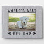世界の犬最高ののパパポートがペットの写真をプリント素朴 フォトプラーク (正面)
