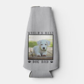 世界の犬最高ののパパポートがペットの写真をプリント素朴 ボトルクーラー (正面)