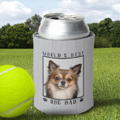 世界の犬最高ののパパポートがペットの写真をプリント素朴 缶クーラー