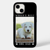 世界の犬最高ののパパポートがペットの写真を黒にプリント Case-Mate iPhoneケース (裏面)