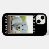 世界の犬最高ののパパポートがペットの写真を黒にプリント Case-Mate iPhoneケース (裏面 (横))