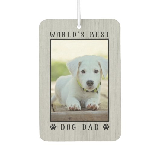 世界の犬最高ののパパポートがペットの写真フレームをプリント カーエアーフレッシュナー (正面)