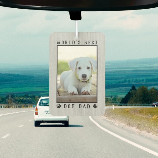世界の犬最高ののパパポートがペットの写真フレームをプリント カーエアーフレッシュナー