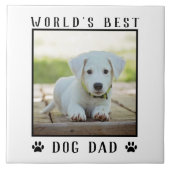 世界の犬最高ののパパポートがペットの写真フレームをプリント タイル (正面)