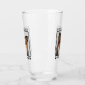 世界の犬最高ののパパポートがペットの写真フレームをプリント タンブラーグラス (左)