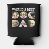 世界の犬最高ののパパ6フォトコラージュ犬の恋人ができる 缶クーラー (正面)