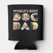 世界の犬最高ののパパ6フォトコラージュ犬の恋人ができる 缶クーラー (裏面)