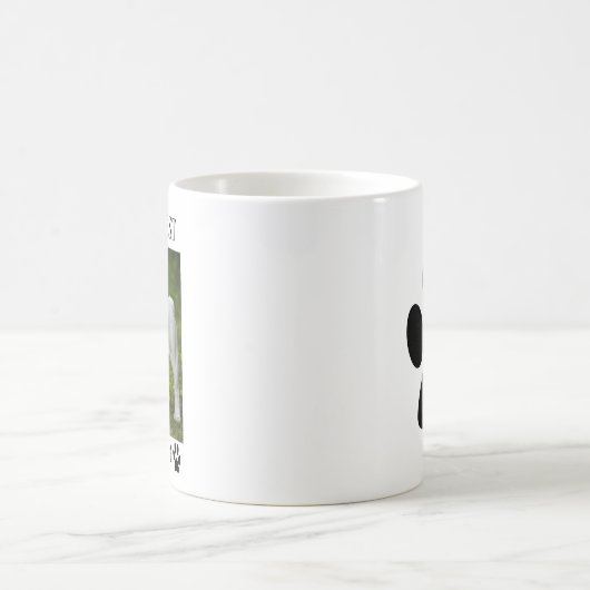 世界の犬最高ののママ、カスタムの写真と名前、コーヒー コーヒーマグカップ (中央)