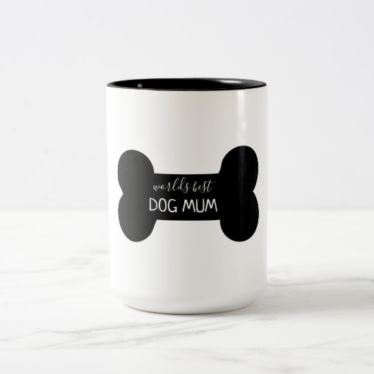 世界の犬最高ののムームボーンツートーンコーヒーマグ ツートーンマグカップ (中央)