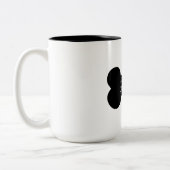 世界の犬最高ののムームボーンツートーンコーヒーマグ ツートーンマグカップ (左)