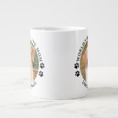 世界の犬最高の母のポートがプリントされたカスタムペット写真 ジャンボコーヒーマグカップ (正面)