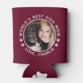 世界の犬最高の母のポートがプリントされたカスタムペット写真 缶クーラー (裏面)