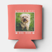 世界の犬最高の母のポートが写真のサンゴのカスタム足跡 缶クーラー (裏面)