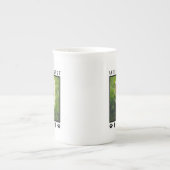 世界の犬最高の母の手がペットの写真のフレームをプリント ボーンチャイナマグカップ (正面)