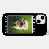 世界の犬最高の母の手がペットの写真を黒にプリント Case-Mate iPhoneケース (裏面 (横))