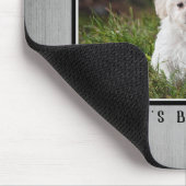 世界の犬最高の母の手が写真の木を印刷素朴する マウスパッド (コーナー)