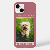 世界の犬最高の母ピンクの手が可愛い写真をプリント Case-Mate iPhoneケース (裏面)