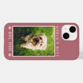 世界の犬最高の母ピンクの手が可愛い写真をプリント Case-Mate iPhoneケース (裏面 (横))