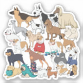 世界の犬 シール (正面)