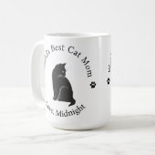 世界の猫の最高の母がコーヒーのマグをパーソナライズド コーヒーマグカップ (正面左)